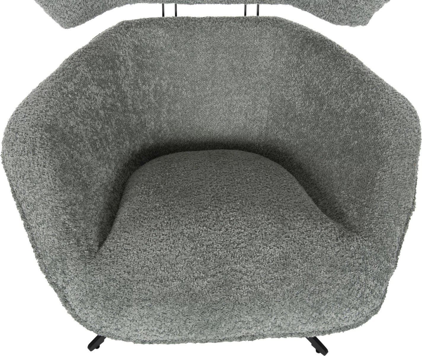 Karrige rrotulluese BRYLL, ngjyrë fistik, FH9597.05, bazë metalike e zezë, 86x90x97H cm