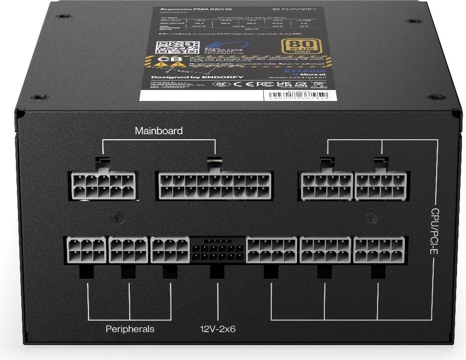 Kasë furnizimi Endorfy Supremo FM6 Gold 850W, modular, e zezë