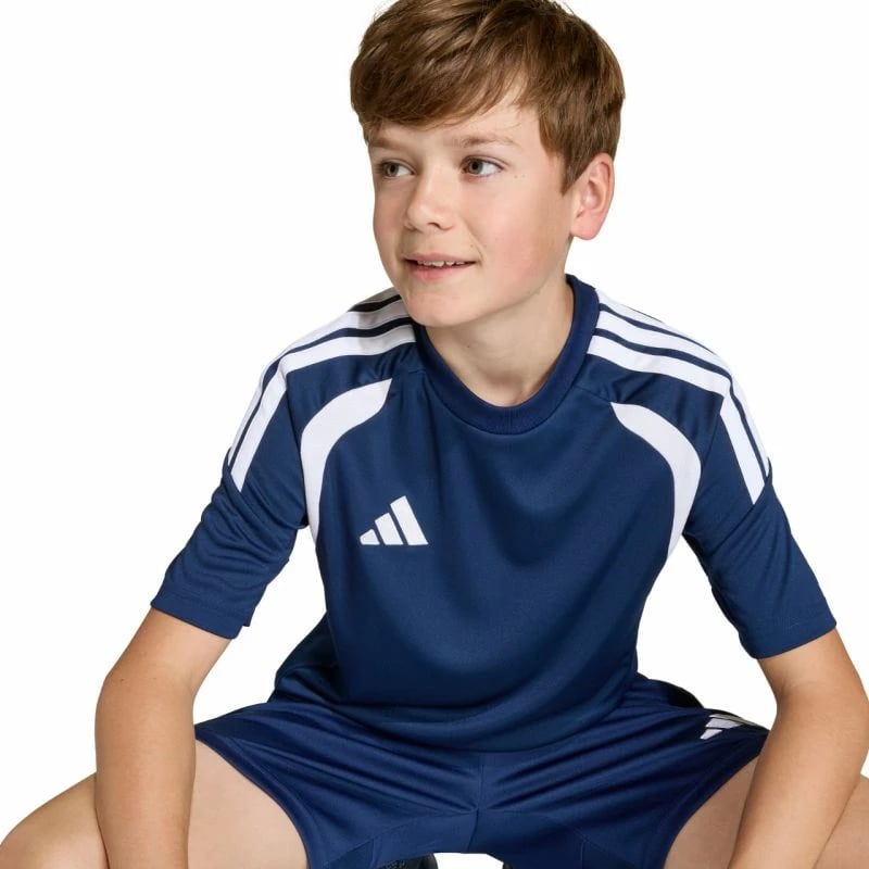 Fanellë futbolli për fëmijë adidas, kaltër e bardhë