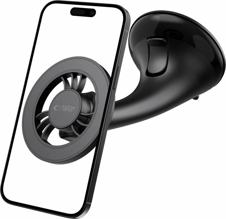 Mbajtës magnetik për celular Tech-Protect N56, me MagSafe, për veturë, i zi