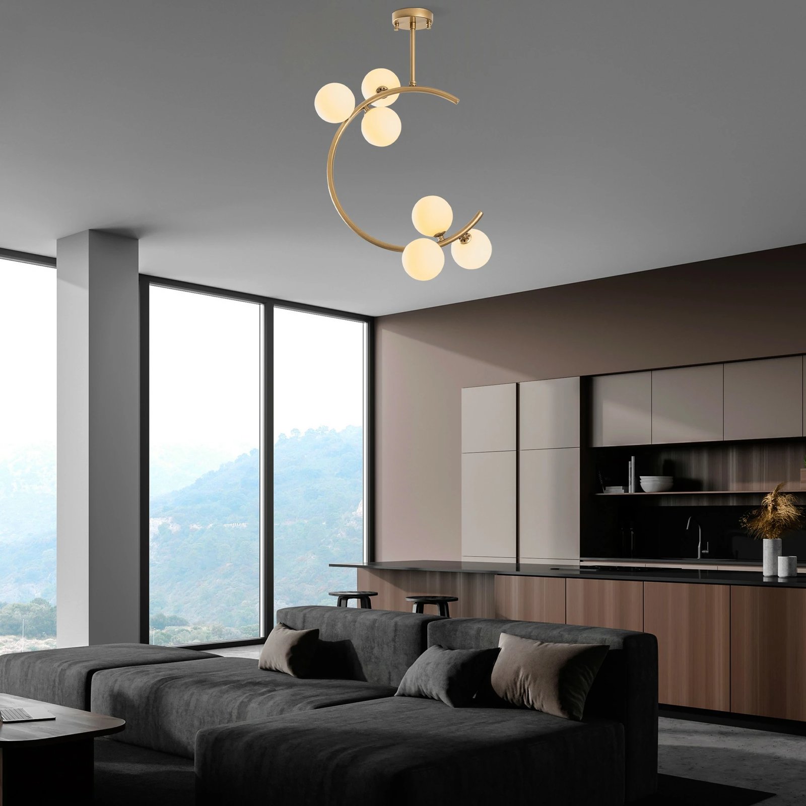 Llambë varëse Opviq, ngjyrë ari, Luminar - 14126