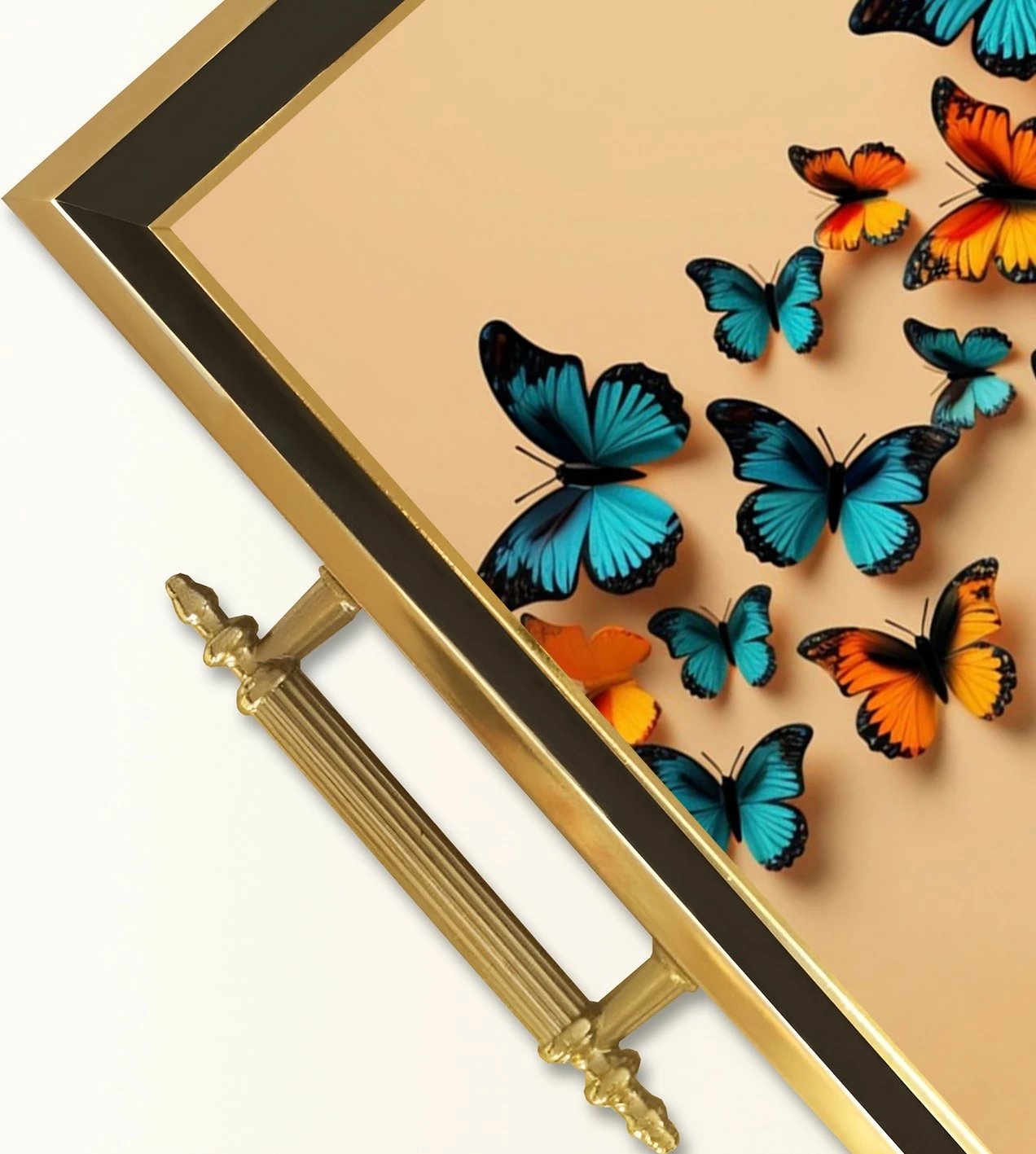 Tabaka xhami me flutura shumëngjyrëshe, Aberto Design, TPA9933 Tabaka xhami me flutura shumëngjyrëshe, Aberto Design, TPA9933