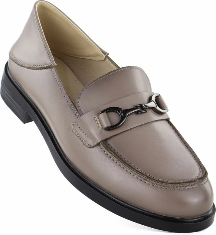 Mokasina lëkure për femra Vinceza 18117, bezhë