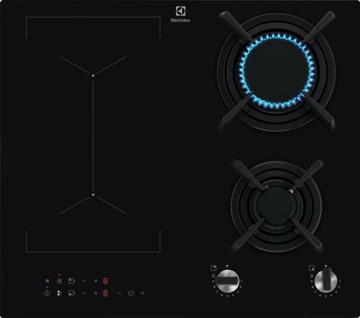 Pllakë gatimi Electrolux KDI641723K, kombinim gaz-induksion, 59 cm, e zezë