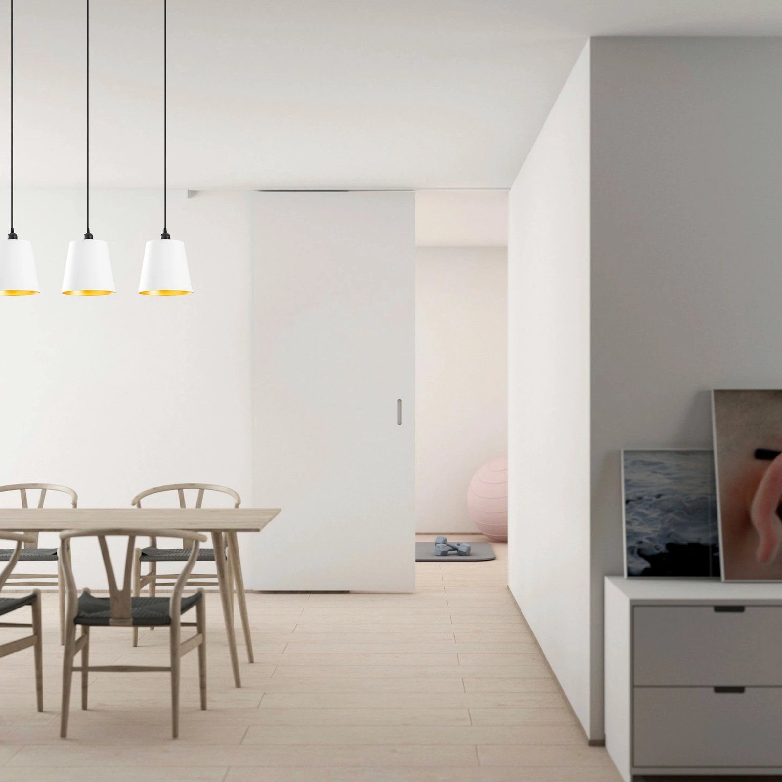 Llambadar skandinav, i bardhë, Berceste - 196WHITE-S1