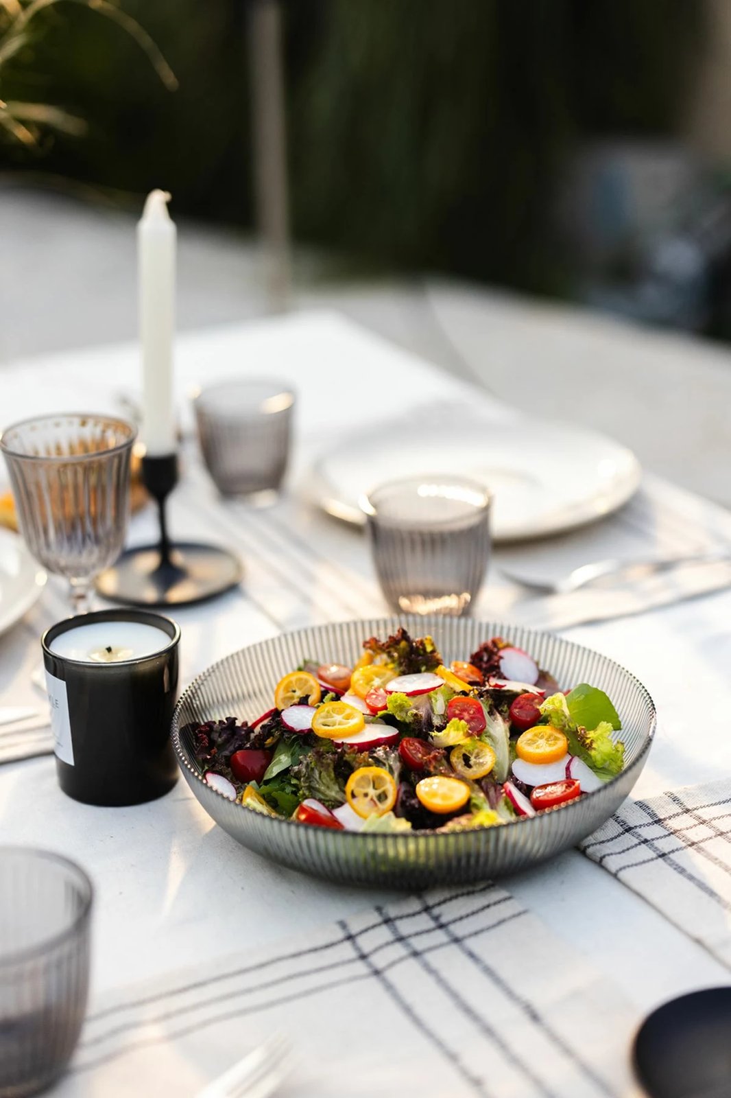 Set tasash sallate prej qelqi, 2 copë, Hermia Concept, Splendid - Fume