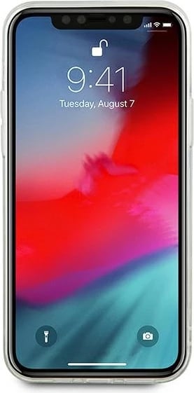 Mbështjellës Guess GUHCP12LGLVSBL për iPhone 12 Pro Max 6.7", Glitter, Blu