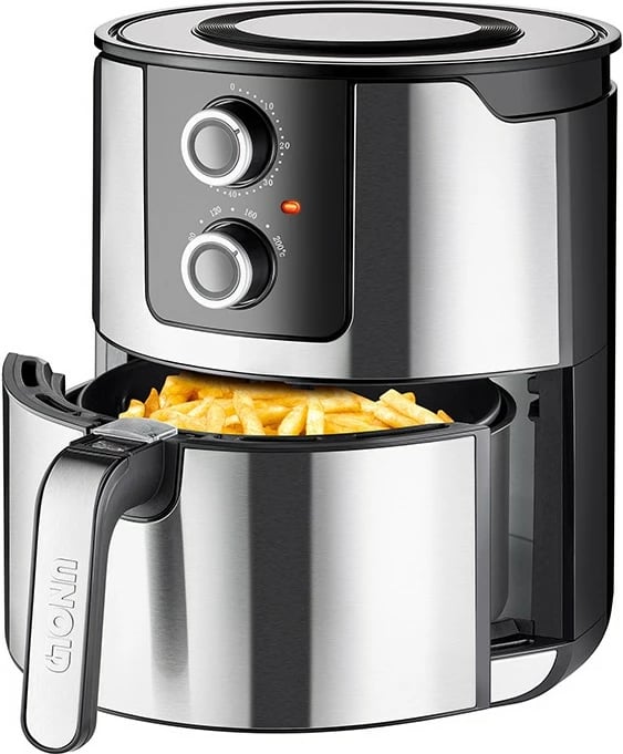 Fritezë me ajër të nxehtë UNOLD 58655, 5L, 1kg, 80-200°C, e zezë