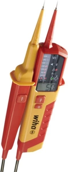 Drejtpërdrejtues tensioni Wiha 45217, LCD, i kuq dhe i verdhë