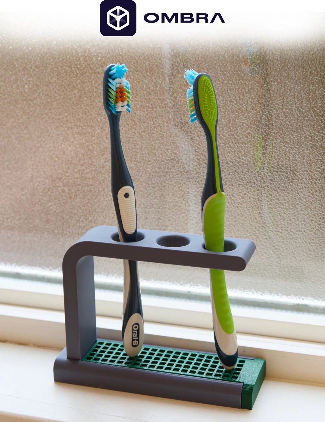 Mbajtëse për brushë të dhëmbëve, e zezë