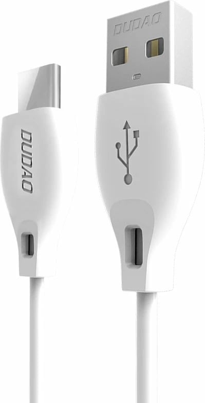Kabllo Dudao L4T, USB në Type-C, 1m, 2.1A, Bardhë