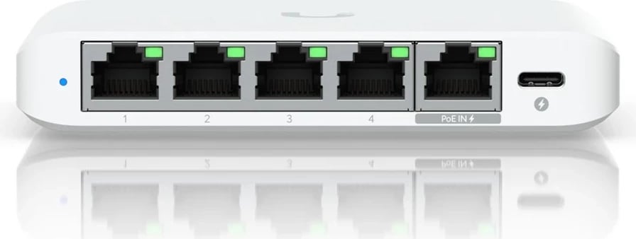 Switch Ubiquiti UniFi Flex Mini 2.5G, i menaxhuar, Desktop, Bardhë