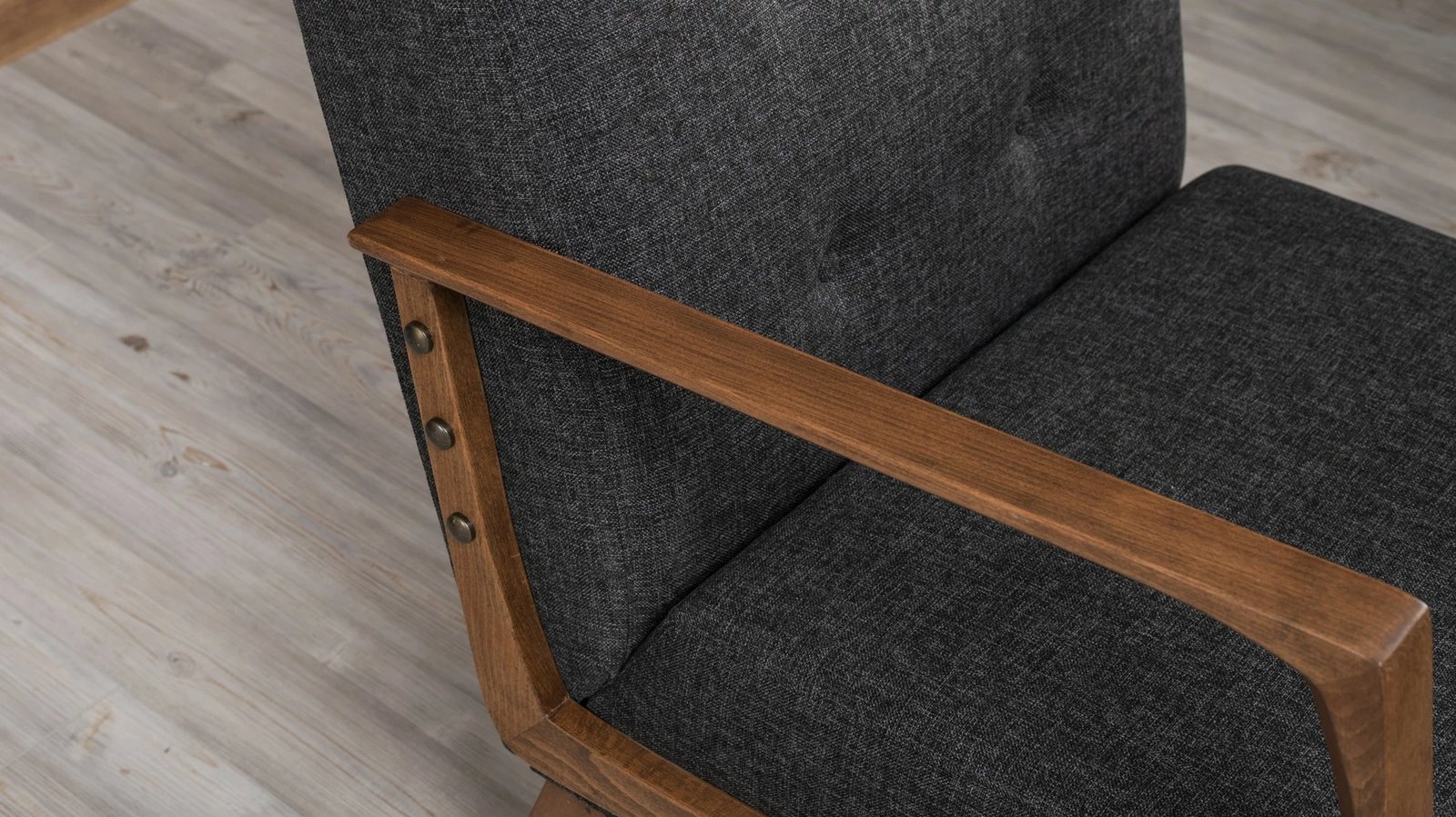 Karrige Wing Atelier del Sofa, Kemer, ngjyrë gri e errët