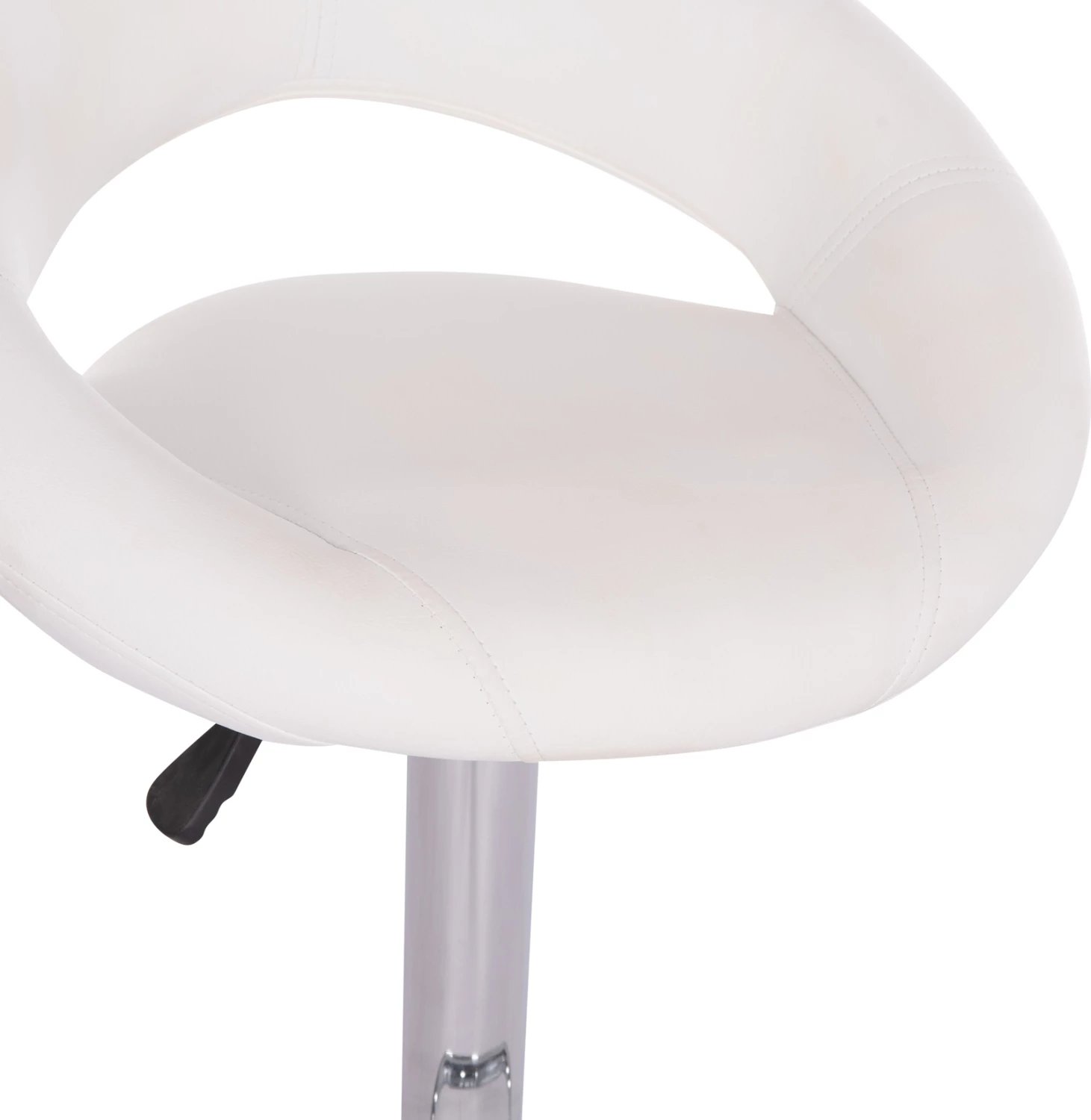 Karrige për bar rrotulluese REA, lëkurë PU e bardhë, me amortizator, 54x47x96cm, set prej 2 copë