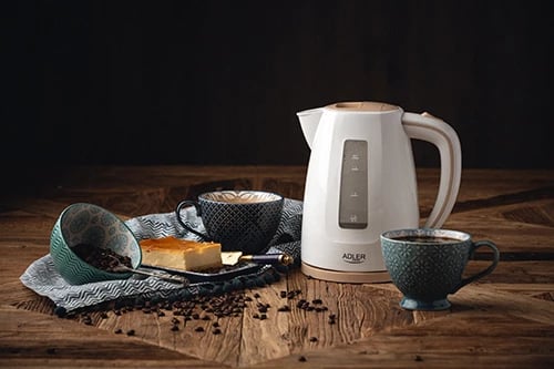 Zierës uji elektrik, Adler, AD 1264, 1.7 L, 2200W, plastikë, bardhë