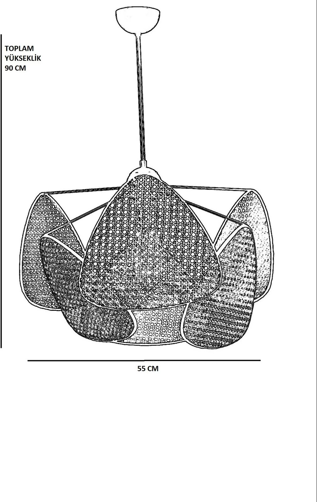 Llambë tavani Opviq, ratan, 8706-2