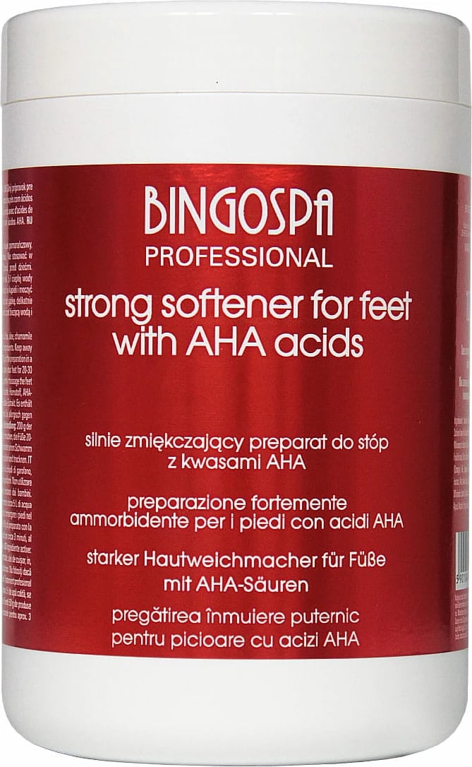 Trajtim për këmbë BingoSpa Strong Softening me acide AHA për femra, 1000g
