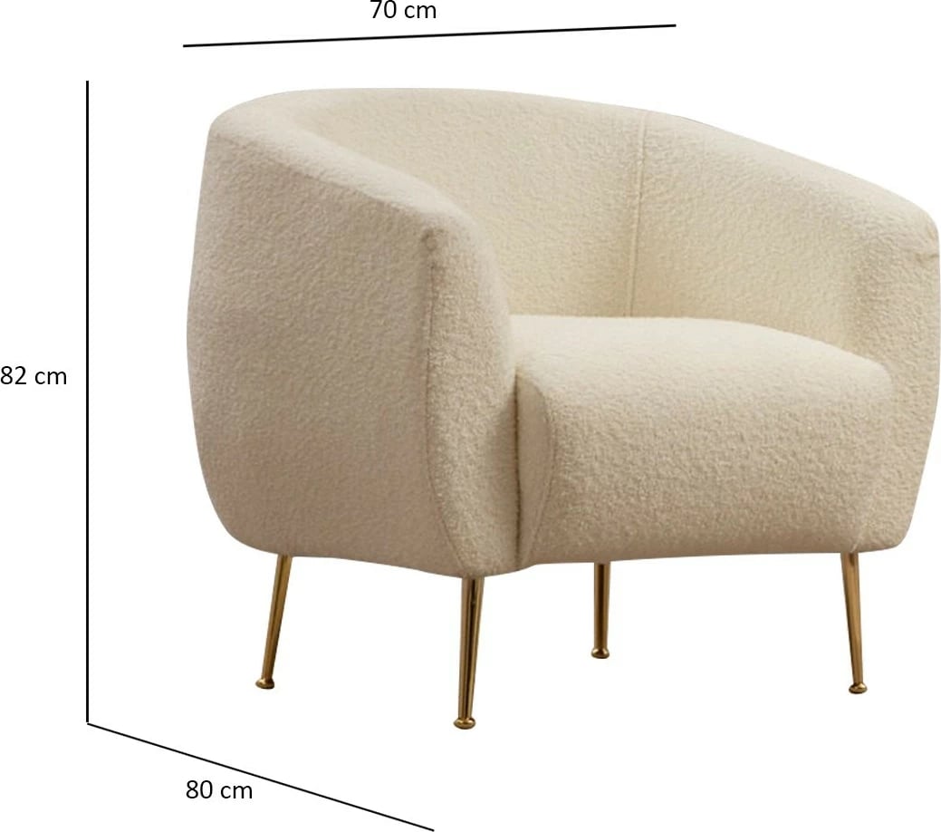 Karrige Wing Atelier del Sofa, bouclette krem Eses