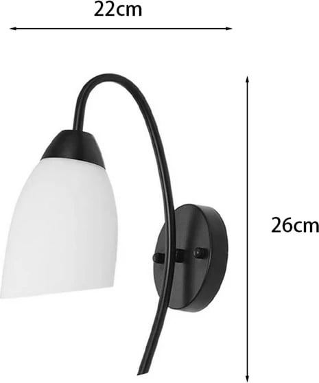 Dritë muri Berak, LED, metal, ngjyrë e zezë-bardhë, 10x10x17cm