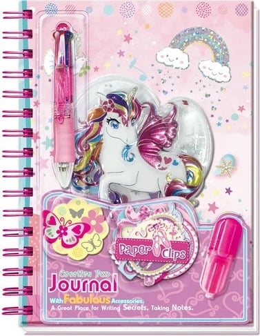 Bllok shënimesh me spirale Pulio Pecoware Unicorn me aksesorë, për vajza