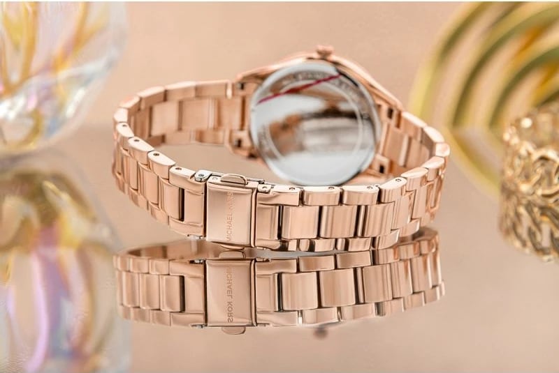 Orë dore për femra Michael Kors, ari rozë