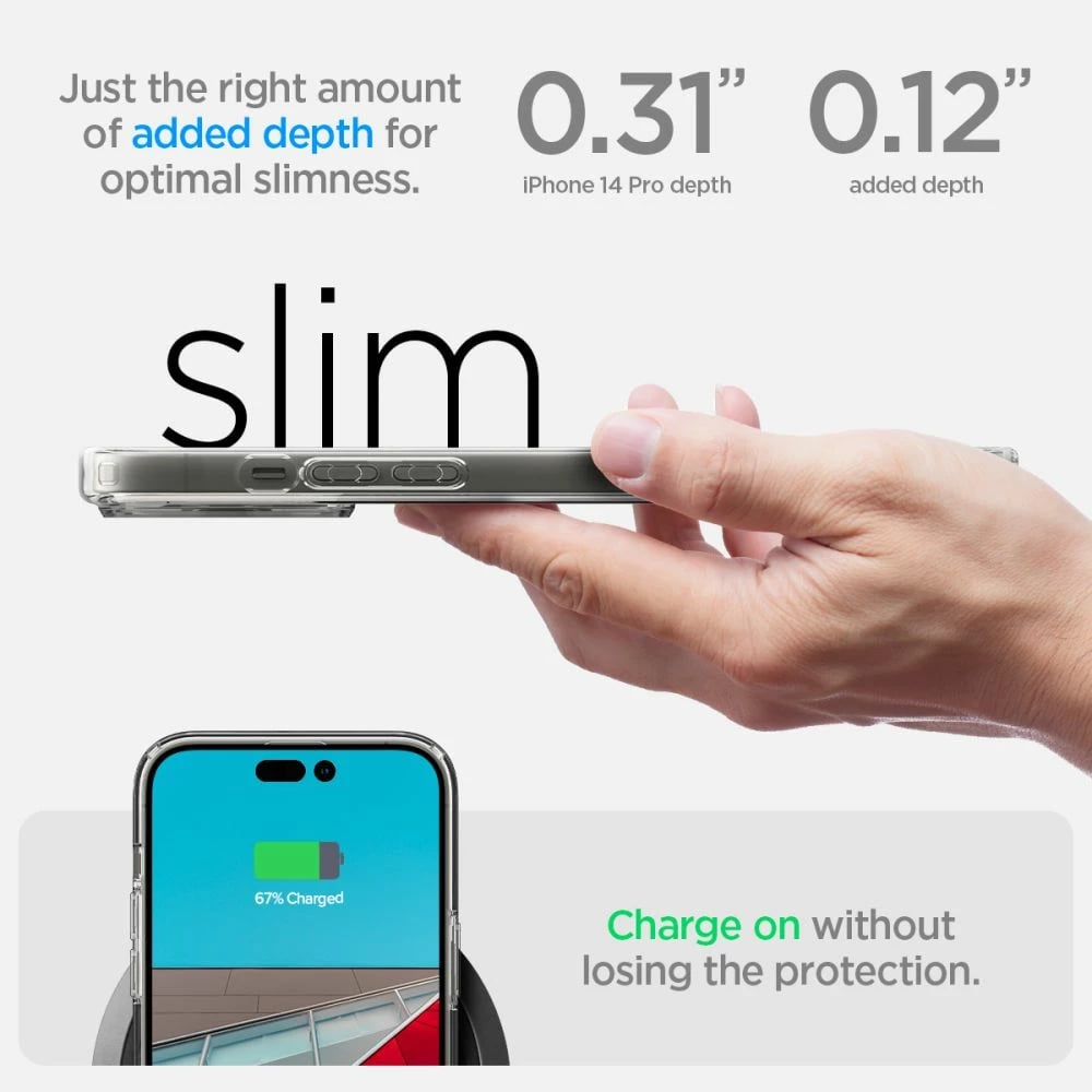 Mbështjellës Spigen Ultra Hybrid për iPhone 14 Pro, Transparent