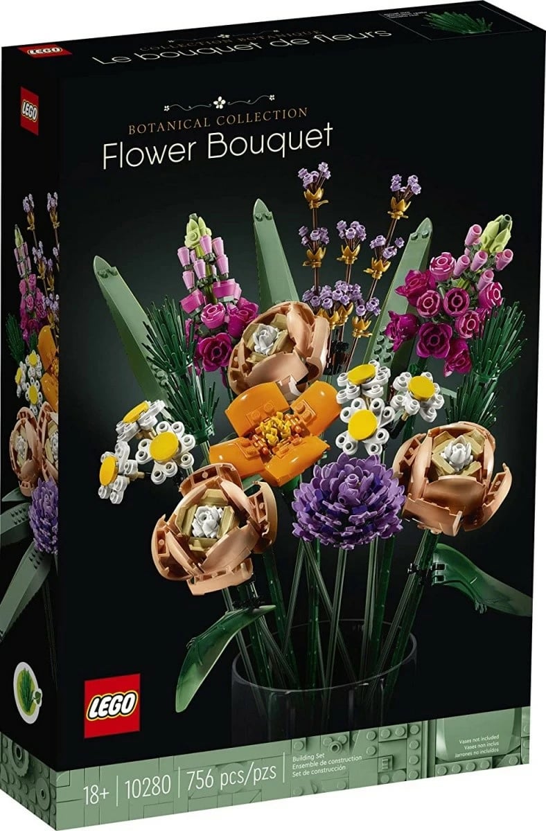 Set ndërtimi LEGO Icons 10280 Bouquet of Flowers, Botanical Collection, 756 pjesë, shumëngjyrëshe
