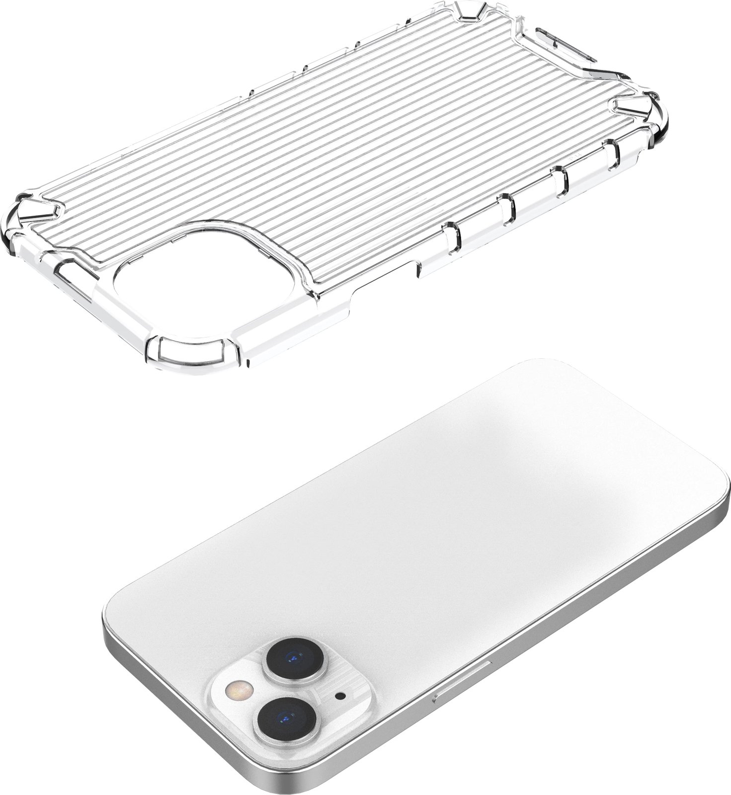 Mbështjellës Hurtel Ombre Protect Case për iPhone 14 Plus, rozë-kaltër