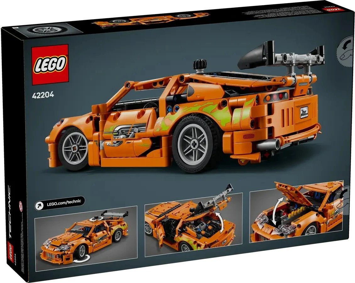 Set LEGO Technic Toyota Supra MK4 Fast & Furious, 810 pjesë, Portokalli