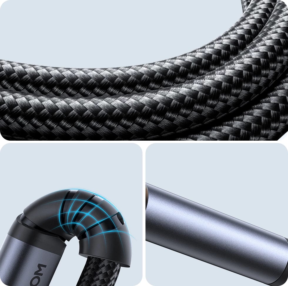 Kabllo audio 3.5 mm mini jack në Lightning, Joyroom SY-A06, 1.2 m, HiFi DAC, gërshetim najloni, e zezë