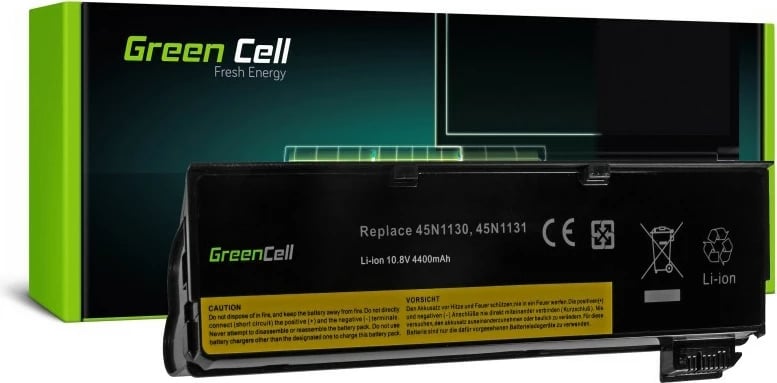 Bateri për laptop Green Cell LE57V2, për Lenovo ThinkPad L450 T440 T450 X240 X250, 4400mAh, 11.1V, e zezë
