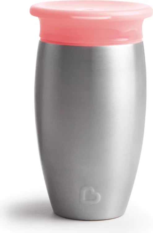 Termos për fëmijë Munchkin Miracle 360° Stainless Steel Sippy Cup rozë, 295 ml