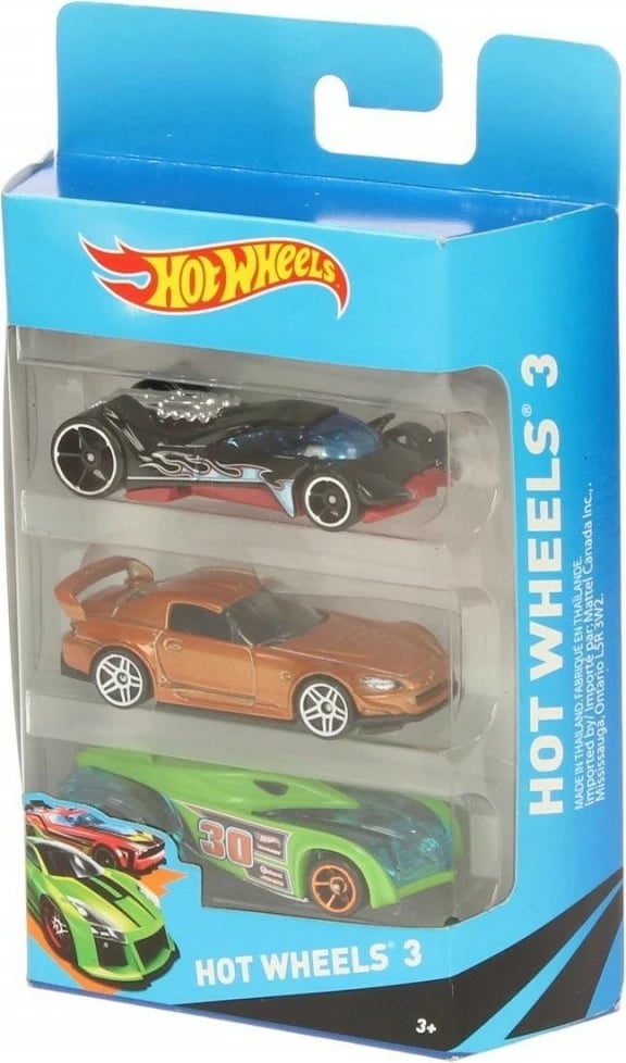 Set veturash lodër Hot Wheels K5904, 3 copë, ngjyra të përziera Set veturash lodër Hot Wheels K5904, 3 copë, ngjyra të përziera