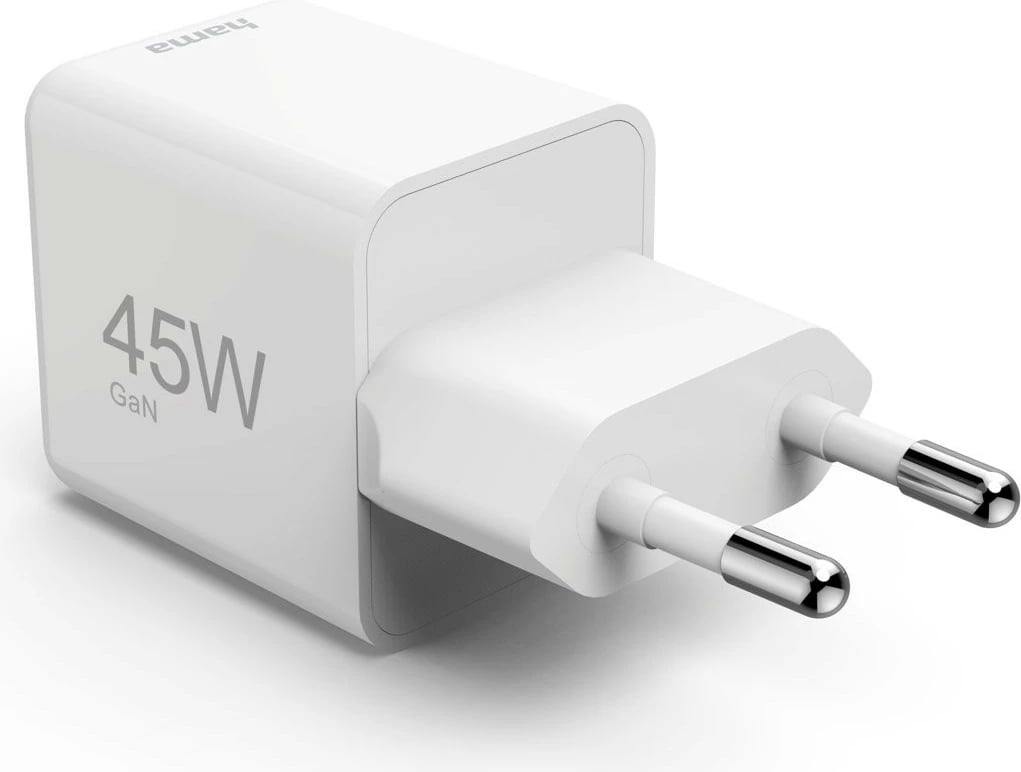 Karikues muri Hama Supermini 45W GaN, USB-C, Bardhë