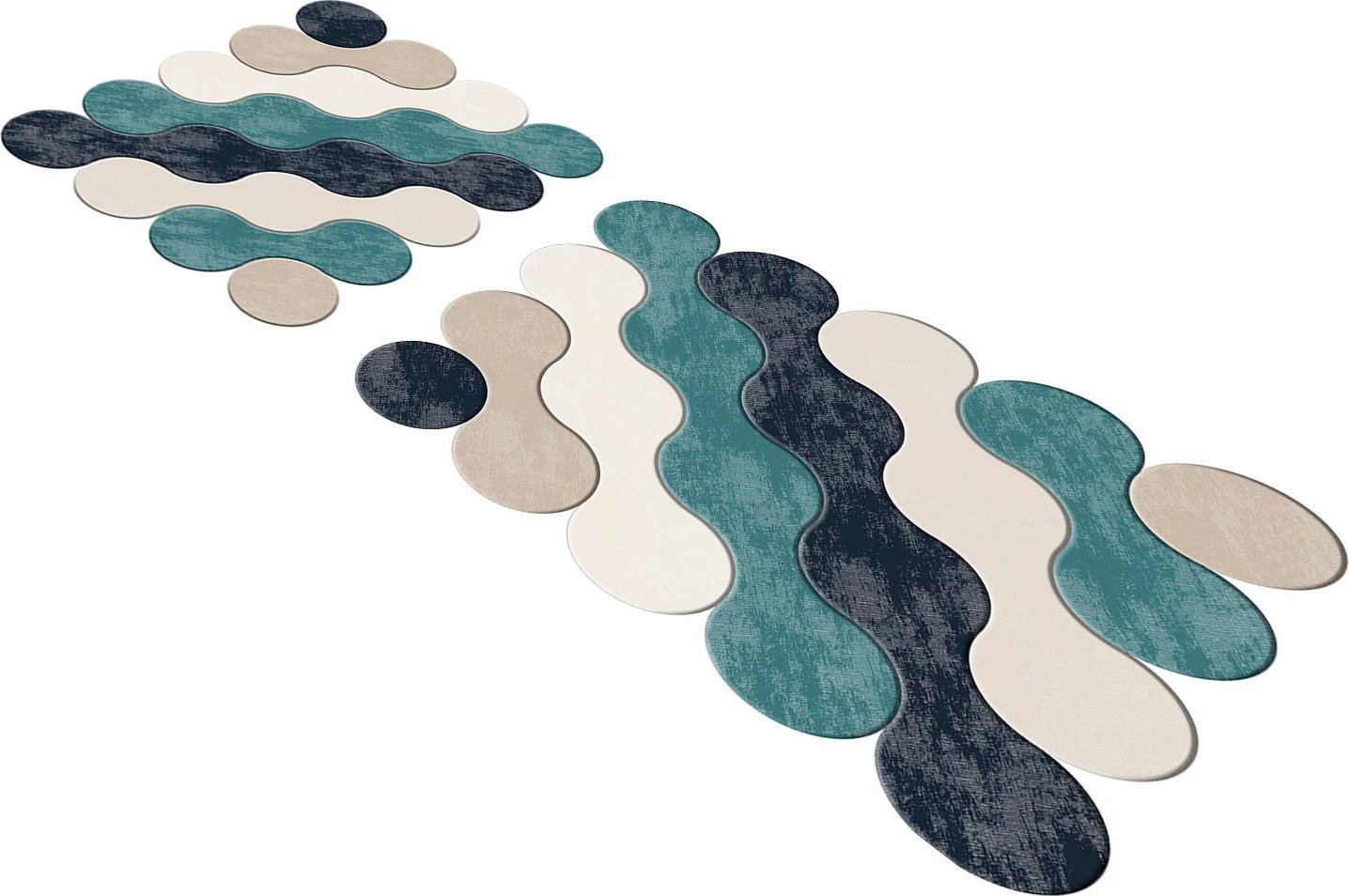 Set tapetash për banjo, 2 copë, ngjyrë kaltër, Mijölnir, 21011715Ma