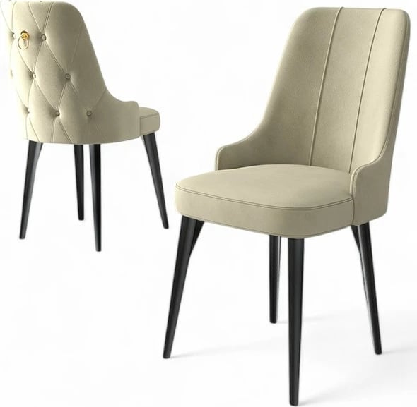 Set karrigesh (2 copë) Hanah Home, Newa, krem, e zezë