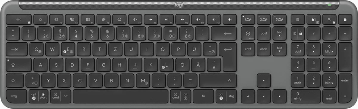 Tastierë Logitech Signature Slim K950 920-012451 layout gjerman (QWERTZ) grafit