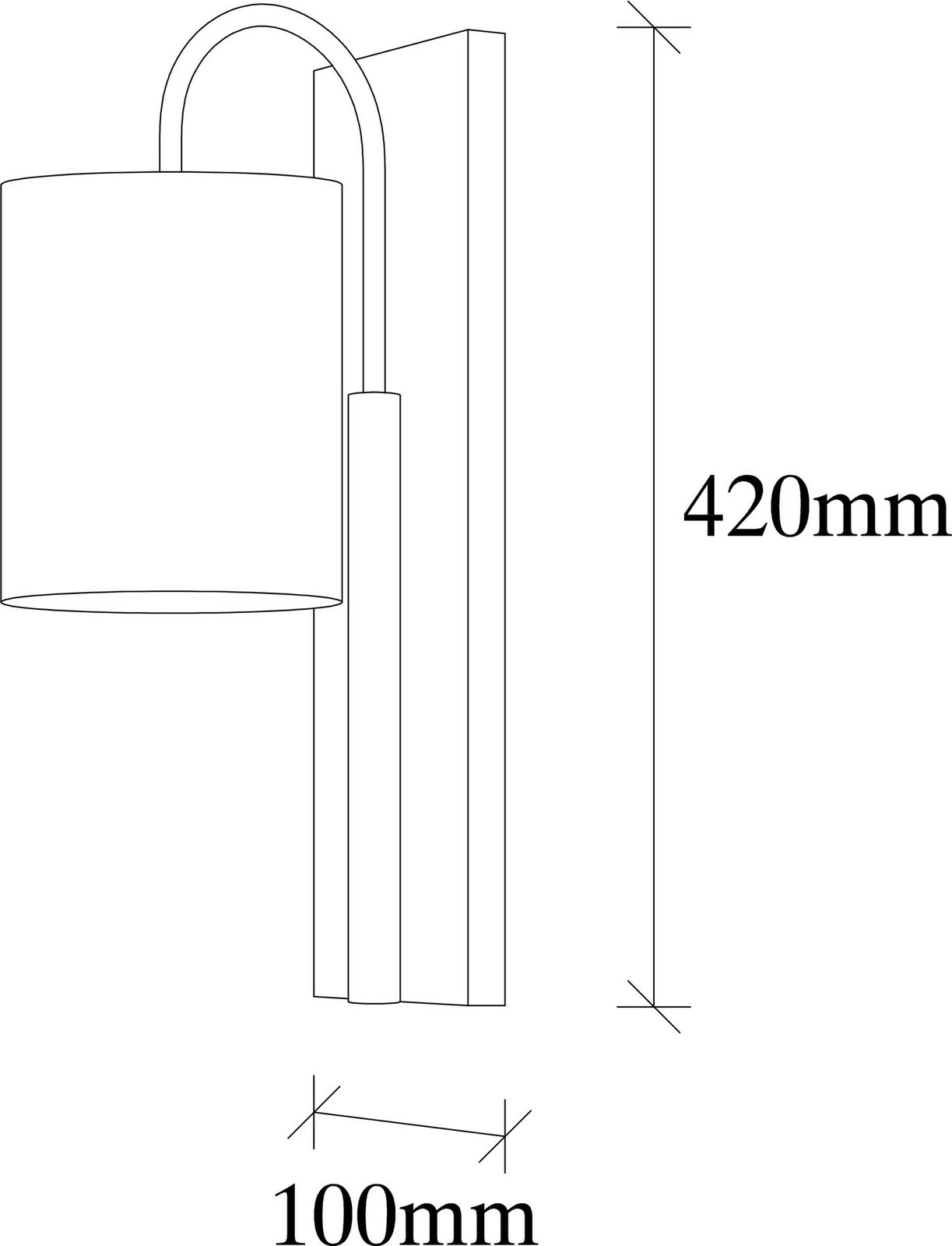 Llambë muri Opviq, Baston - 3461, e zezë dhe krem