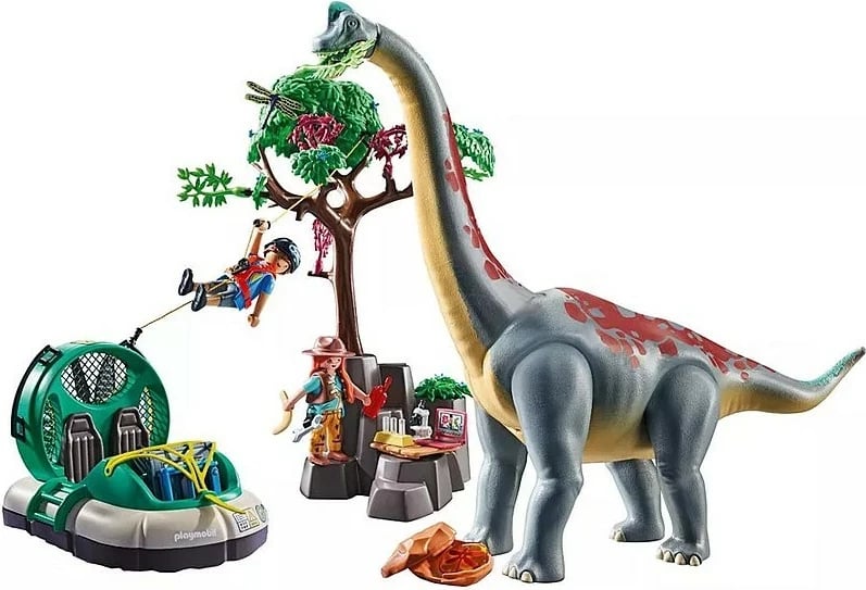 Set lodrash Playmobil Dinos 71819 me Brachiosaurus dhe airship, 97 pjesë