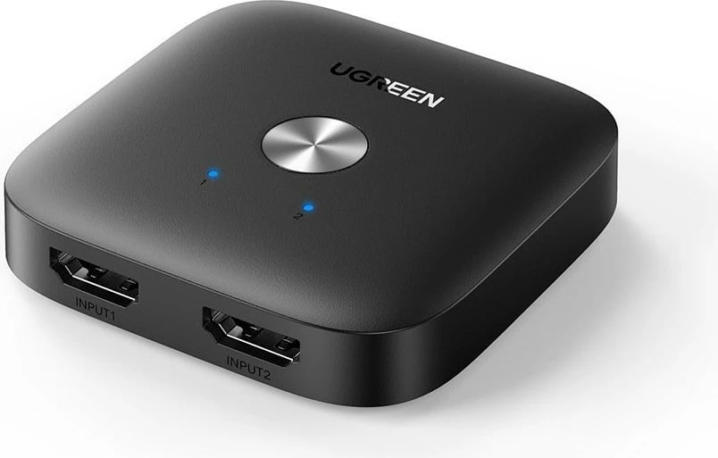 Switch HDMI Ugreen 2 në 1, me telekomandë, 4K@60Hz, i zi