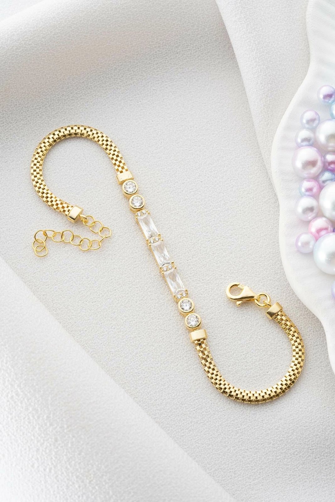 Byzylyk argjendi i veshur me ar, me gur zirkon, Jumeon, NRZ999665