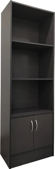 Raft librash Tekaro, ngjyrë antracit, 57x33x180cm