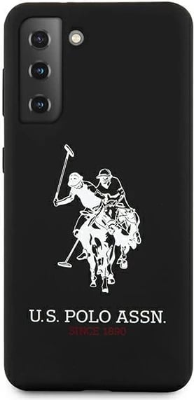 Mbështjellës U.S. Polo Assn. USHCS21SSLHRBK për Samsung Galaxy S21, silikon, i zi