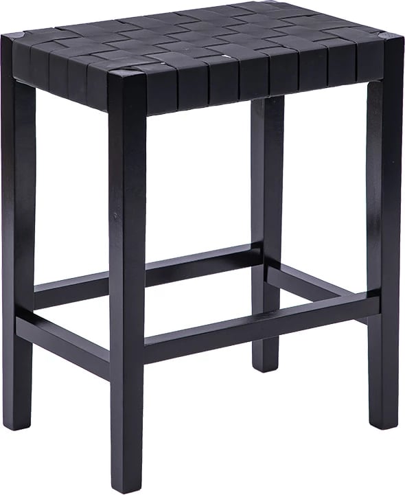 Karrige për bar Ridley dru-pu e zezë 51x34x61.5cm