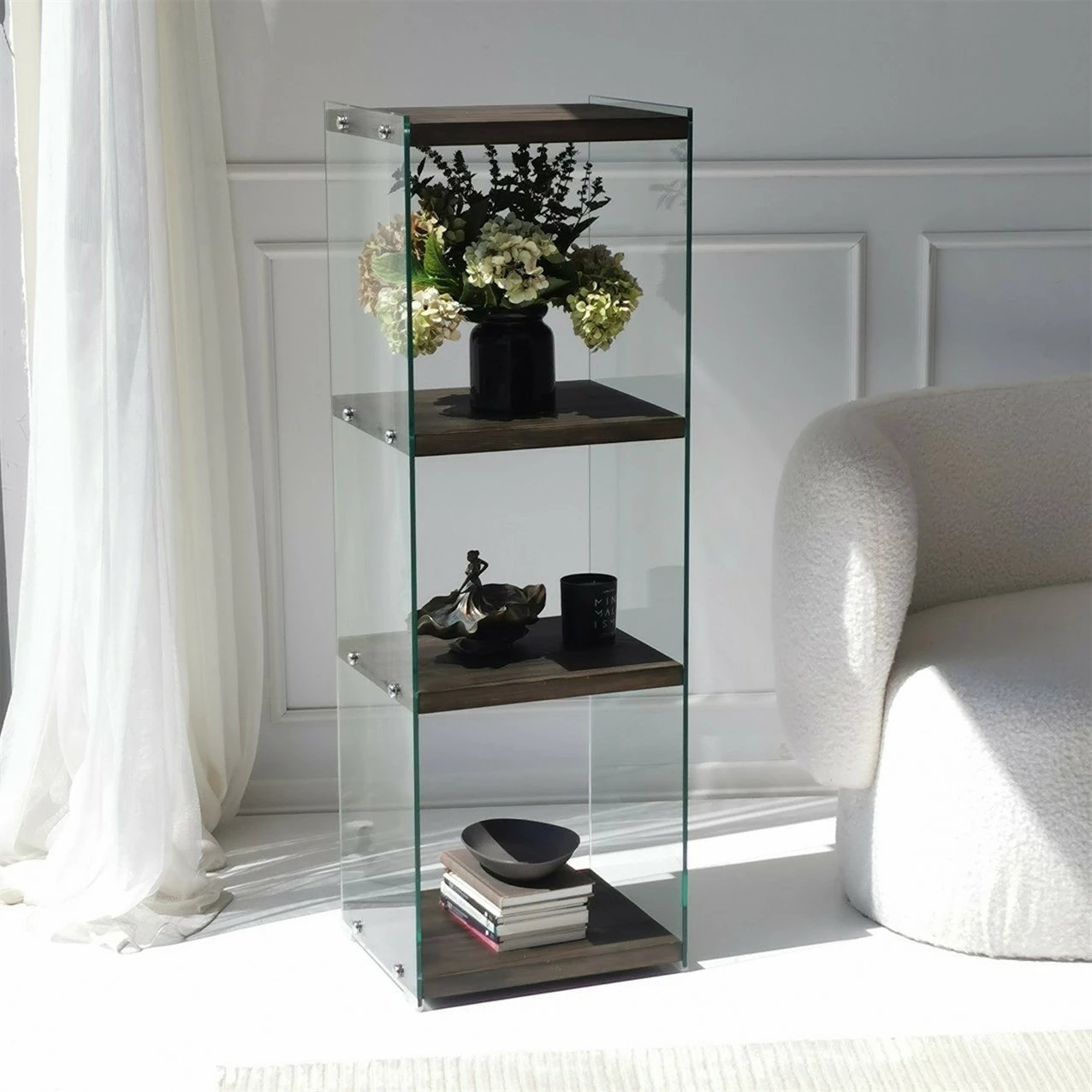 Raft librash Hanah Home, Aqua 3, ngjyrë antracit