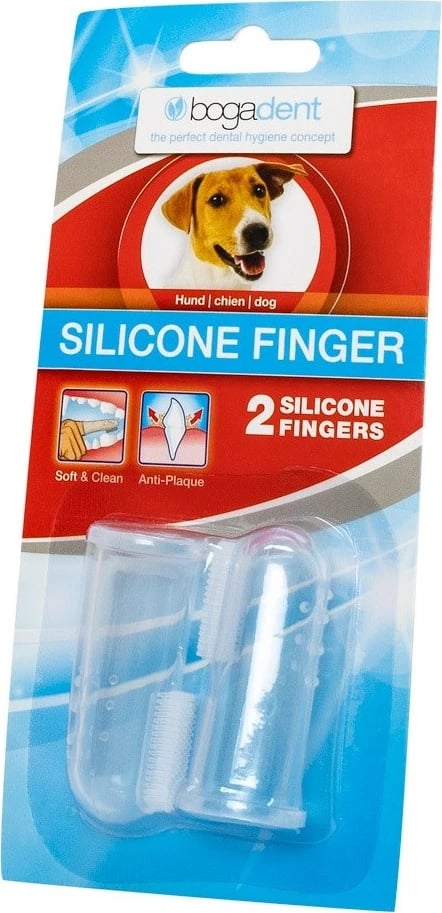 Mbështjellës gishti për pastrim dhëmbësh për qen, bogar Bogadent, për këlyshë, 2 copë