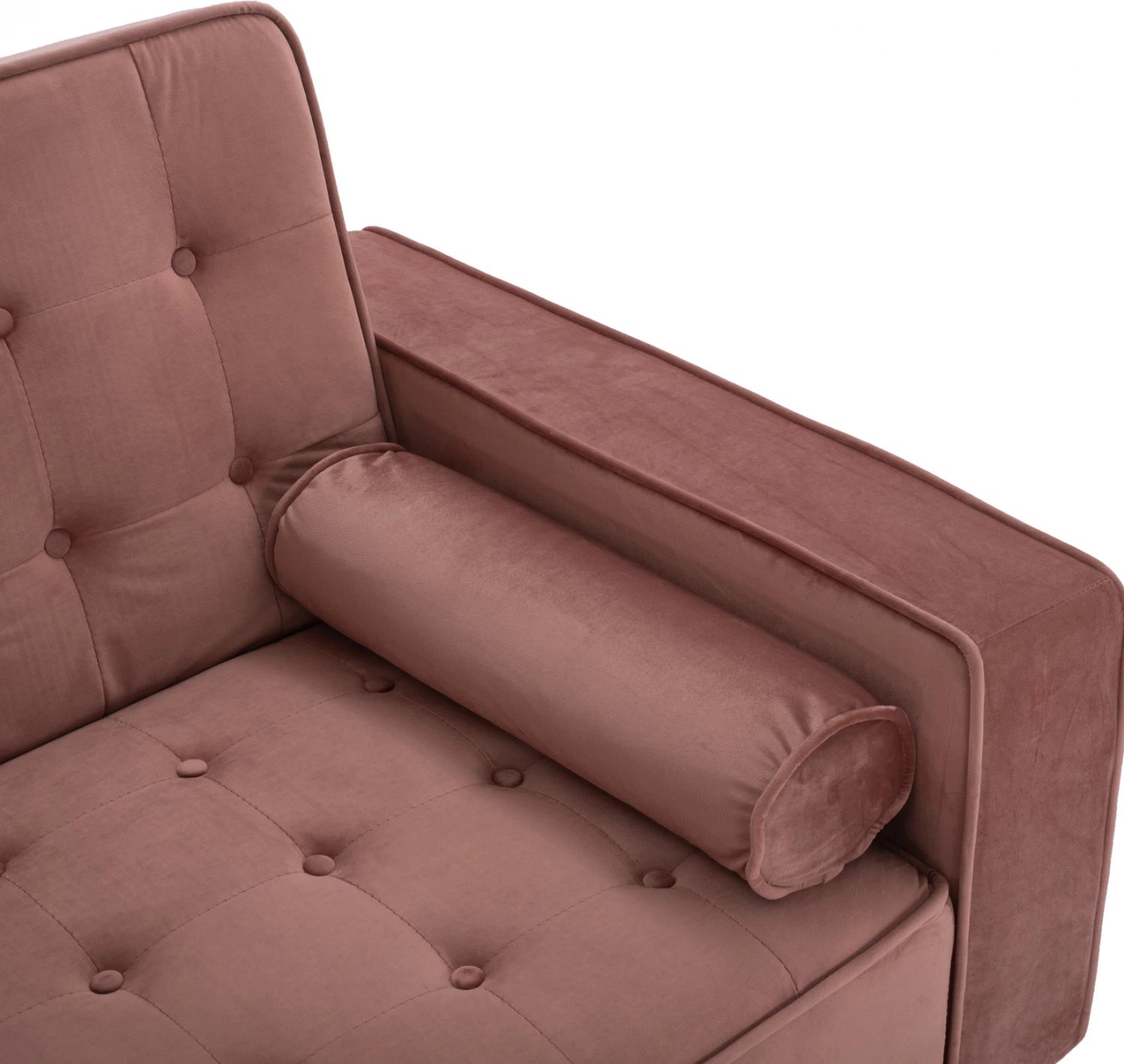 Divan shtrat Salvador FH3150.12 kadife rozë e pluhurosur 224x88x84 cm