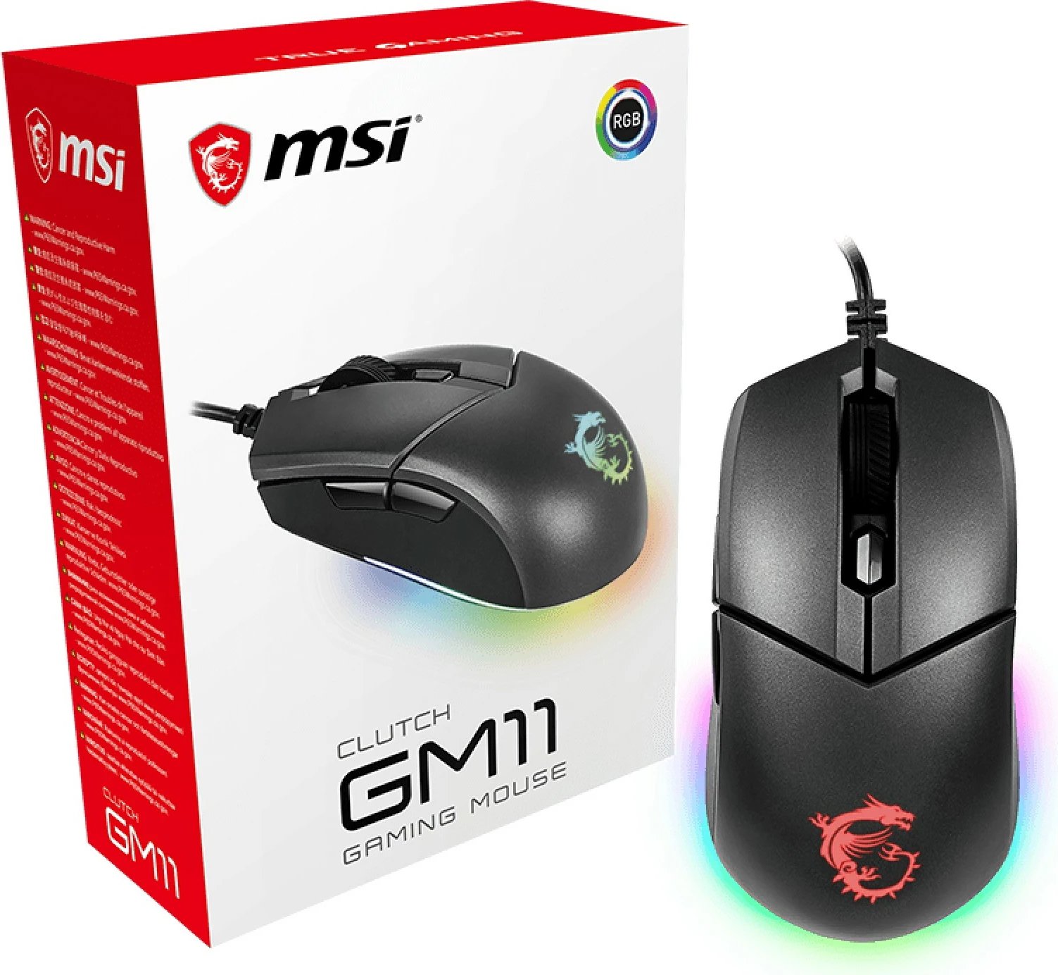 Maus MSI CLUTCH GM11, 5000 DPI, 6 butona, RGB, i zi
