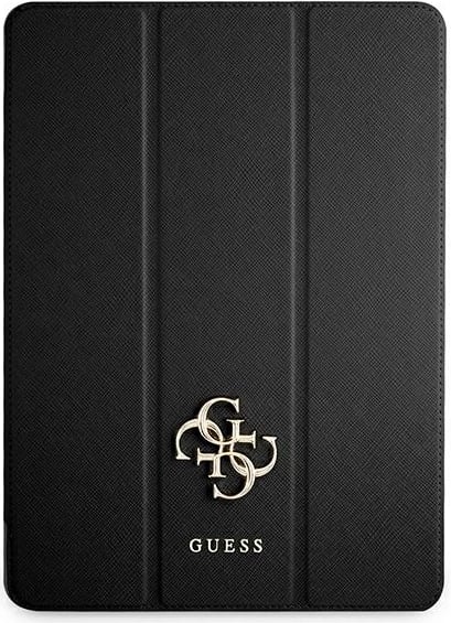 Mbështjellës Guess Saffiano për iPad 12.9" 2021, Book Cover, e zezë