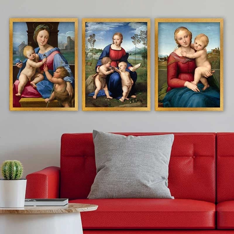 Pikturë dekorative me kornizë (3 copë), Wallity, 3AC_UN3848171_3545